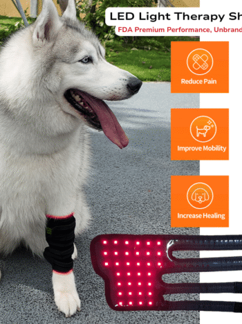 FDA Dog Leg Red Light Therapy Wrap Targeted Limb Joint Pain Relief for Dogs XL Cats Small Livestock red 660 near infrared 850 pulse 10hz natural non invasive treatment