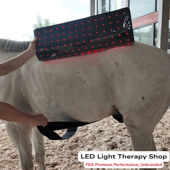 horse wearing pad on back Universal XL Animal Red Light Therapy Pad 90x70cm Horses Livestock Heal Pain