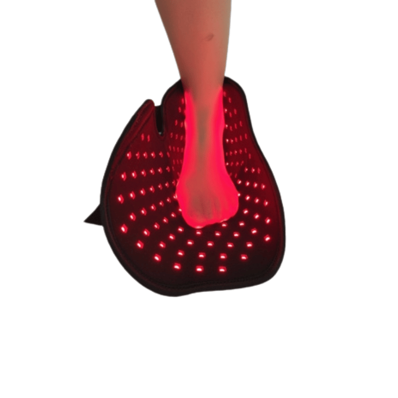 red lght therapy foot boot wrap (7) red light therapy foot boot wrap Red Light Therapy Foot Wrap Boot showing bright red LEDs illuminating a human foot BUY ONE GET ONE FREE BLACK FRIDAY SALE