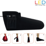 red light therapy foot boot wrap BUY ONE GET ONE FREE BLACK FRIDAY SALE Product graphic highlighting pain relief and treatment settings.