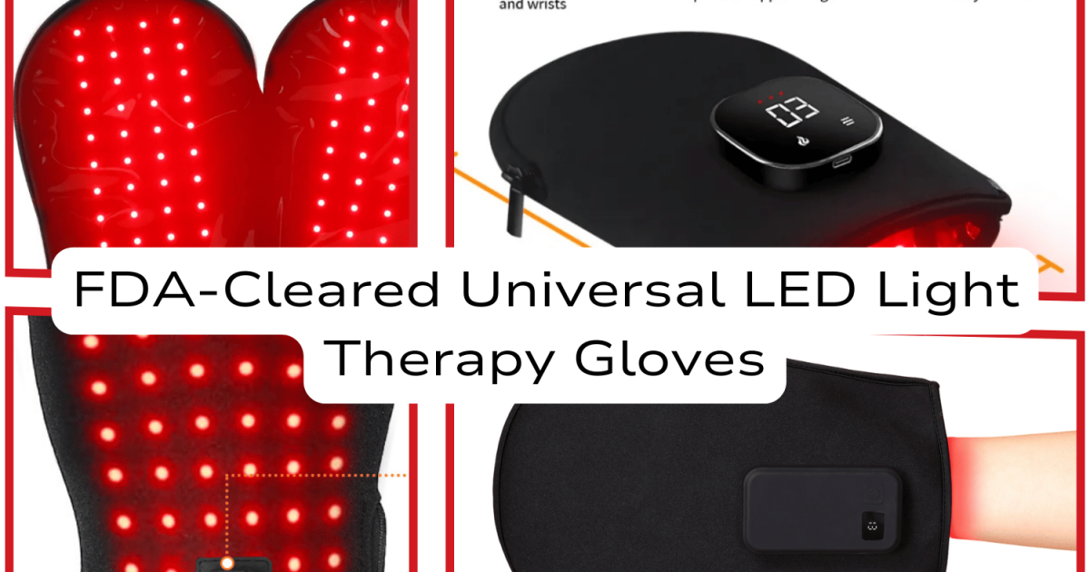 FDA-Cleared Universal LED Light Therapy Gloves Non-Invasive Relief - Pain - Herpes Circulation Hair Loss 660nm 850nmBlog with LED NIR Red light therapy glove comparison universal table